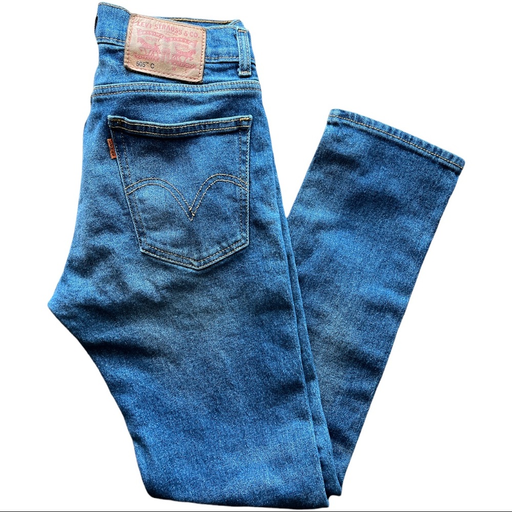 Levi’s 505C Womens Size W27 Straight Leg Jeans Orange Tab Medium Wash